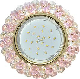 светильники ECOLA FF53RYECB GX53 H4 Прозрачный и Розовый /Золото