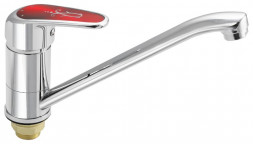 Смеситель для кухни RUSSIA-MOSCOW 2650 Смеситель кухонный с красной ручкой