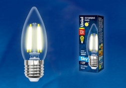 Лампочки светодиодные UNIEL (UL-00005901) LED-C35-13W/3000K/E27/CL PLS02WH