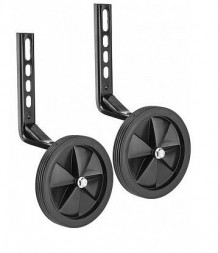 Аксессуары для велотехники STELS Дополнительные колеса (черные) HL-TW15 12"-20" с черными кронштейнами пластик/металл * 630263 * LU089230