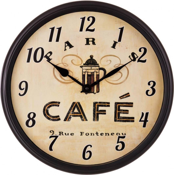 Часы настенные LEFARD 220-159 CHEF KITCHEN 35,5*35,5*5см циферблат d31см