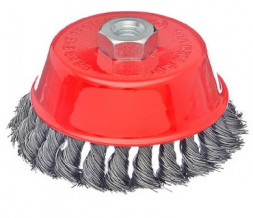 Щетка ЕРМАК (656-047) Щетка металл. для УШМ 100мм/М14 крученая (чашка)