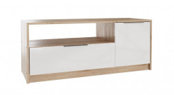 Тумба ТВ МЕБЕЛЬ-КОМПЛЕКС Нордик Тумба под ТВ 1 Дуб сонома/Белая Аляска