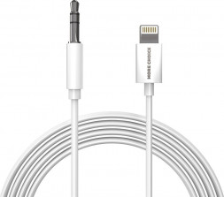 Кабель MORE CHOICE (4610196409820) UK28i AUX 3.5mm Lightning 8-pin 1м White