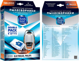 TOP HOUSE THN 2515 Е Сверхпрочные нетканые пылесборники с антибактериальной обработкой, 8 шт (393460) TOP HOUSE THN 2515 Е Сверхпрочные нетканые пылесборники с антибактериальной обработкой, 8 шт (393460)