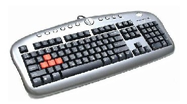 Клавиатура A4TECH KB-28G USB черный/серебро игровая