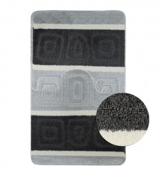 Коврики для ванной САНАКС 00211 SILVER Коврик в ванную двойной ЧЁРНЫЙ 60х100+50х60 см 100% полиэстер