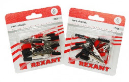 Зажим REXANT (16-0004-10) зажим крокодил 52 мм 10шт БЛИСТЕР