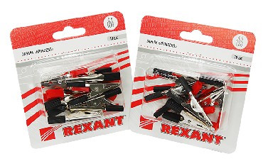 Зажим REXANT (16-0004-10) зажим крокодил 52 мм 10шт БЛИСТЕР