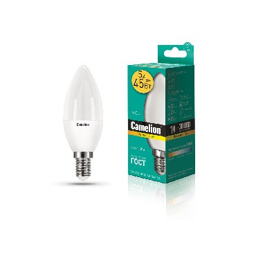 Лампа CAMELION (12031) LED5-C35/830/E14/5Вт