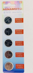 Элементы питания MINAMOTO CR2032/5BL