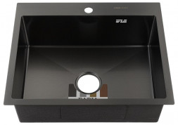 Мойка FABIA PROFI 60503G Мойка врезная 60х50см, ГРАФИТ, толщина 3,0х1мм, глубина 200мм+большой сифон с переливом+корзина
