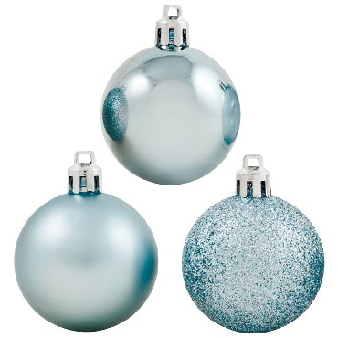 Шары и украшения ВОЛШЕБНАЯ СТРАНА Шары в наборе PB8-6SMB-LB 8см 6шт/уп голубой 001472