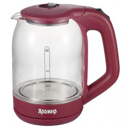 Чайник электрический ЯРОМИР ЯР-1050 стекло бордовый