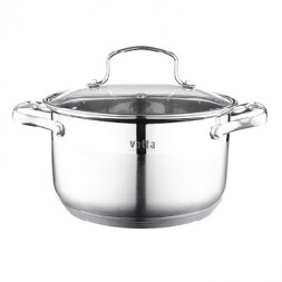 Кастрюля VETTA Берн 18х11см. 2,6л. со стекл. крышкой, индукция 822-100