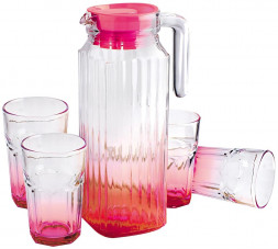 Набор для воды APPETITE S-350-PN стекл фуксия (5 предметов)