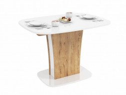 Стол-трансформер BONMEBEL Bergamo Стол-трансформер-2 (овальный) бунратти/эмаль белый глянец (2 пак.)
