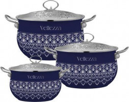 Набор кастрюль VELLEZZA VZ-1004BL