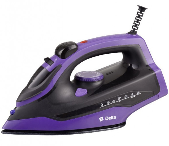 Утюг DELTA DL-353 черный с фиолетовым