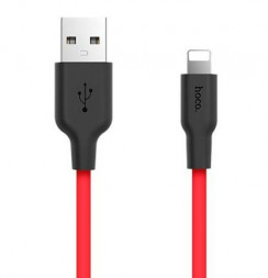 Кабель HOCO (6957531071372) X21 USB (m) - 8 Pin (m) 1.0m - красный/черный