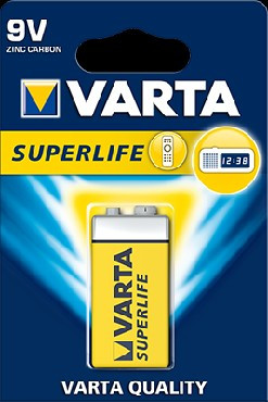 Элементы питания VARTA Крона 6F22 BL1 SUPER LIFE HEAVY DUTY 9V (2022) (2022101411)
