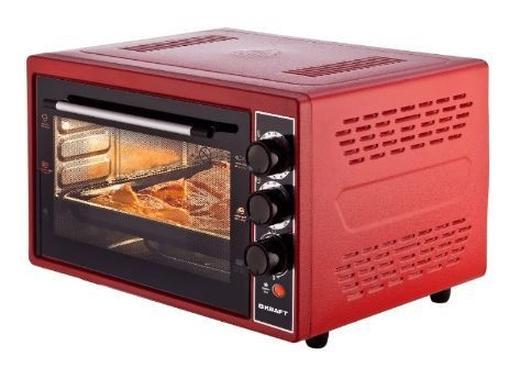 Печь электрическая KRAFT KF-MO 3804 RKR красный