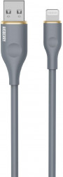 Кабель AKSBERRY (6900307860014) X162 Liquid silicone USB-A - Lightning, серый