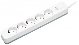 сетевой фильтр PERFEO (PF_C3967) POWER STREAM - 5 роз - 5,0 м - белый