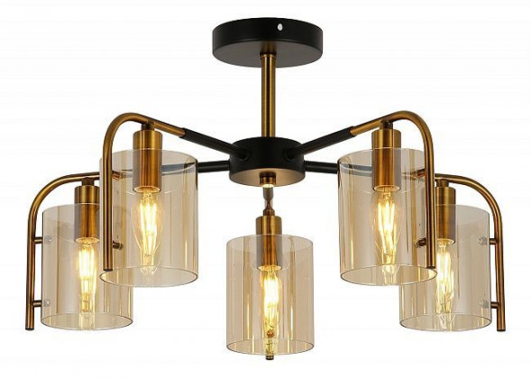 Светильник ESCADA 671/5P E14*40W Black/Gold