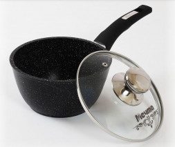 Ковш МЕЧТА 82802 Гранит black 1.7л с несъемной ручкой и стекл. Крышкой