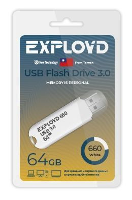 USB флэш-накопитель EXPLOYD EX-64GB-660-White USB 3.0