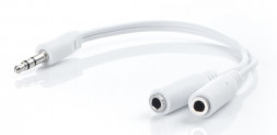 переходник OLTO AC-150 переходник (разветвитель) 3.5 MM STEREO AUDIO -> 2X 3.5 MM STEREO AUDIO белый (5)