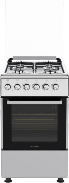 Плита газоэлектрическая NORDEN FF5403GAZk Нержавеющая сталь