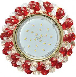 светильники ECOLA FR53RYECB GX53 H4 Прозрачный и Рубин /Золото