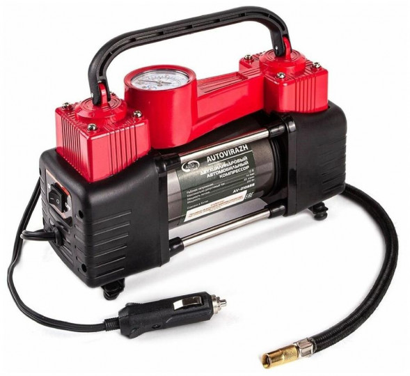 AUTOVIRAZH (AV-010888) двухцилиндровый 85 л/мин с манометром