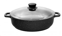 Жаровня ТРАДИЦИЯ ТМ9287 а/пр литая 28см силикон/кр Мрамор