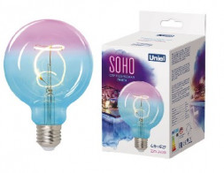 Лампа декоративная светодиодная UNIEL (UL-00005892) LED-SF01-4W/SOHO/E27/CW BLUE/WINE GLS77TR
