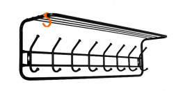 Вешалка ЗМИ Вешалка с полкой 100 Черный ВСП 169