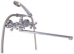 Смеситель GOTA ROCIO G314910-GOTA Kreshel Смеситель д/ванны с 2-мя рукоятками с изливом F-40см. перекл.душа