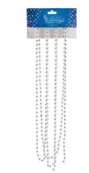 Новогодние Украшения ВОЛШЕБНАЯ СТРАНА Бусы &quot;Блеск&quot; цвет серебро 104078