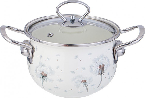 Кастрюля AGNESS 943-055 DANDELION со ст.крышкой 1,5л