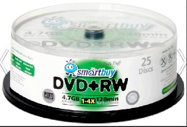 Оптический диск SMARTBUY (SB000062) DVD+RW 4, 7GB 4X CB-25