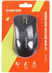Мышь беспроводная CANYON MW-11 черный (WI2CNECMSW11B)