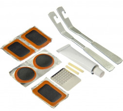 Велоаксессуары SILAPRO Ремкомплект велосипедный (клей,  терка, 5 заплаток, жгутик, 2 монтировки с крючками) 195-032