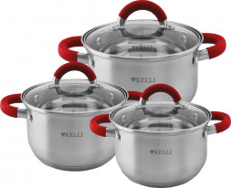 Набор кастрюль KELLI KL-4236 Красный