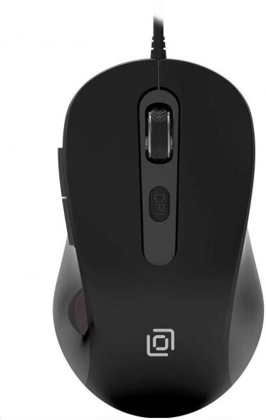 Мышь OKLICK Мышь Оклик 211M черный оптическая 2400dpi USB для ноутбука 6but