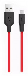 Кабель HOCO (6957531071396) X21 USB (m)-microUSB (m) 1.0м - черный/красный