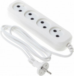 BURO Сетевой удлинитель BU-PSL4.1/W 1.5м (4 розетки) белый (пакет ПЭ)