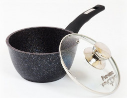 Ковш МЕЧТА 82803 Гранит star 1.7л с несъемной ручкой и стекл. крышкой