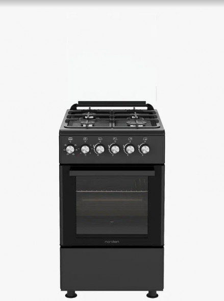 Плита газоэлектрическая NORDEN FF5405GAZD Черный матовый